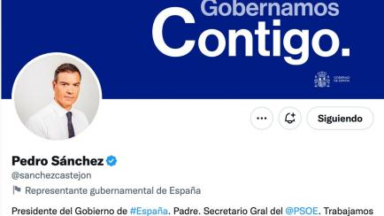 Portadilla de Twitter de Pedro Sánchez.
