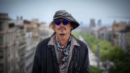 Johnny Depp en la presentación de la película 'El fotógrafo de Minamata' el 16 de abril de 2021 en el BCN Film Fest.