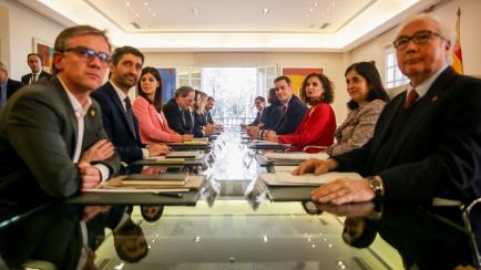 Primera mesa de diálogo entre el Gobierno y Cataluña.