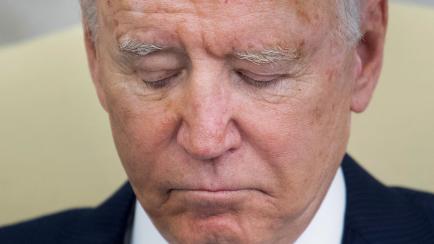 Biden, cariacontecido en un acto hace escasos días