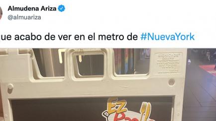 El tuit viral de Almudena Ariza.