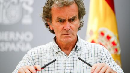 MADRID, SPAIN - AUGUST 13: The director of the Health Alert and Emergency Coordination Centre, Fernando Simón, holds a press conference where he has reported 2,935 new cases of COVID-19, a considerable advance compared to the 1,690 reported yes...
