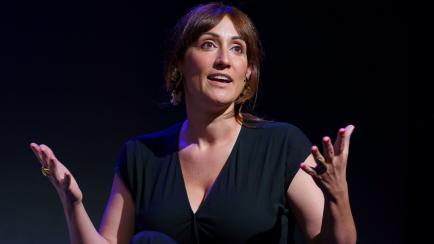 Ana Morgade en la presentación de 'Jamming' en el Teatro Maravillas en septiembre de 2021.