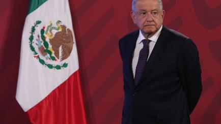 MEXICO CITY, MEXICO - NOVEMBER 5, 2020: Mexicos President  Andres Manuel Lopez Obrador speaks during the daily morning news conference  amid Covid-19 pandemic at National Palace on November 5 ,2020 in Mexico City, MexicoPHOTOGRAPH BY Ismael Rosa...