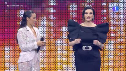 Chanel y Laura Pausini en la segunda semifinal de Eurovisión.