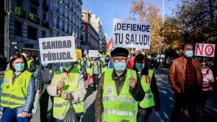 Manifestación en defensa de la Atención Primaria en Madrid.