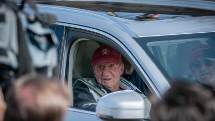 El rey emérito, Juan Carlos I, en Sanxenxo.