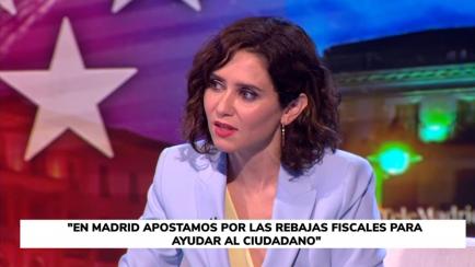 Isabel Díaz Ayuso, en una entrevista en Telemadrid.