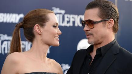 Brad Pitt y Angelina Jolie, en el estreno de 'Maléfica' en mayo de 2014 en Los Angeles.