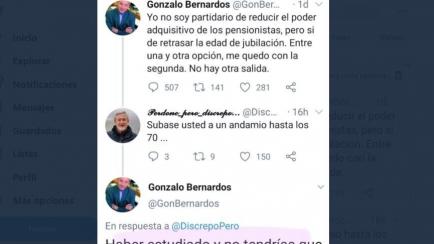 La conversación de Gonzalo Bernardos en Twitter.