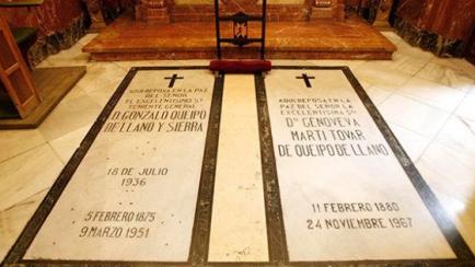 Los restos del general franquista Gonzalo Queipo de Llano, que yacen en una