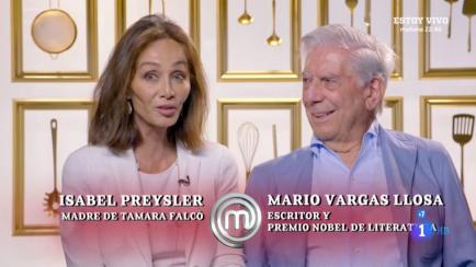 Isabel Preysler y Mario Vargas Llosa en 'MasterChef Celebrity 4'.