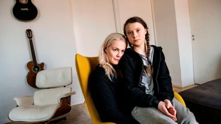 Greta Thunberg y su madre