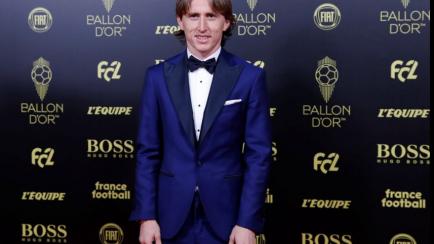 Luka Modric en la gala del Balón de Oro.
