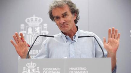 Fernando Simón en una de las ruedas de prensa sobre los datos del coronavirus.