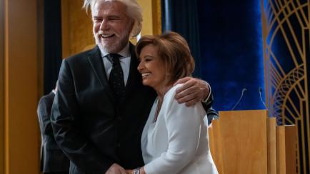 Bigote Arrocet y María Teresa Campos, en 'El cielo puede esperar'.