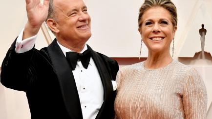 HOLLYWOOD, CALIFORNIA - FEBRUARY 09: (L-R) Tom Hanks and Rita Wilson attend the 92nd Annual Academy Awards at Hollywood and Highland on February 09, 2020 in Hollywood, California. (Photo by Amy Sussman/Getty Images)