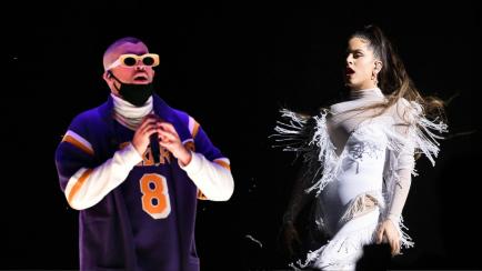 Bad Bunny y Rosalía, dos de los artistas de habla hispana más escuchados.