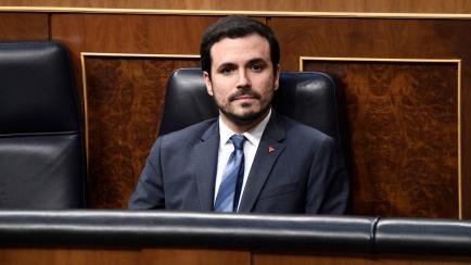 MADRID, SPAIN - FEBRUARY 03: Alberto Garzon attends the solemn opening of the 14th legislature at the Spanish Parliament on February 03, 2020 in Madrid, Spain. (Photo by Carlos Alvarez/Getty Images)