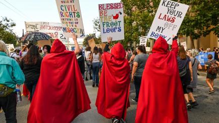 Manifestación a favor del aborto en Estados Unidos.