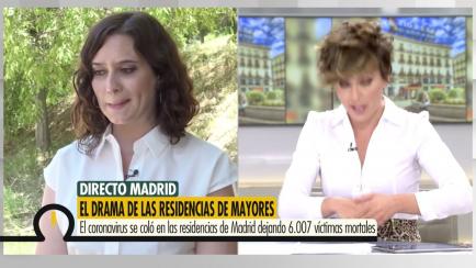 Isabel Díaz Ayuso en 'Ya Es Mediodía' (Telecinco) con Sonsoles Ónega.