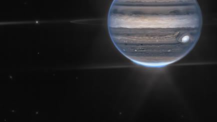 Fotografía cedida por la NASA donde se aprecia una imagen de Júpiter tomada por el Telescopio Espacial James Webb.