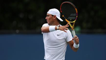 Rafa Nadal durante una sesión de preparación del US Open. Julian Finney via Getty Images