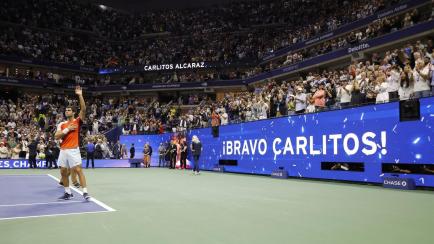 Carlos Alcaraz celebra la victoria en el US Open 2022