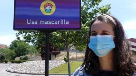  El Ayuntamiento de Guadalajara recuerda el uso obligatorio de mascarillas a través de paneles informativos.