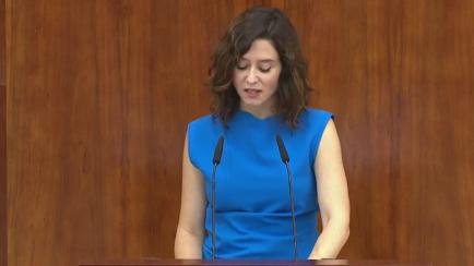 Ayuso, en la Asamblea.