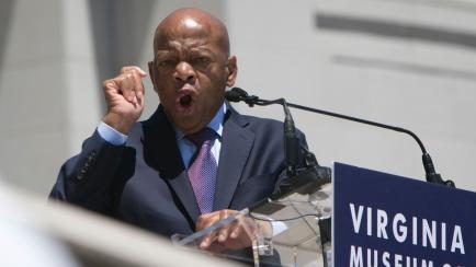 RICHMOND, VA - JUNE 22:  Congressman John Lewis gives the keynote remarks during the dedication of Arthur Ashe Boulevard Saturday, June 22, 2019 at the Virginia Museum of History and Culture in Richmond, Va. (Photo by Julia Rendleman for The Was...