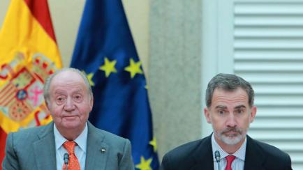 El rey Juan Carlos y el rey Felipe