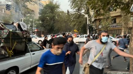Imagen de una protesta en Irán estos días