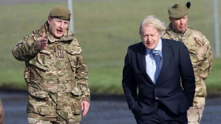 El primer ministro británico, Boris Johnson, durante una visita a Irlanda del Norte.