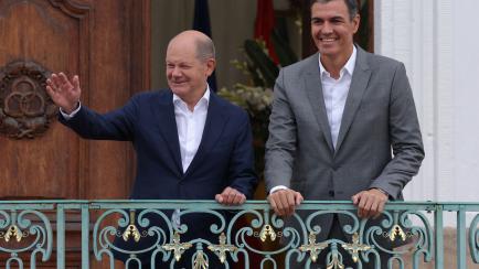 El canciller federal alemán, Olaf Scholz, y el presidente español, Pedro Sánchez, en una imagen de archivo.