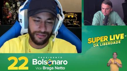 Neymar junto a Bolsonaro.