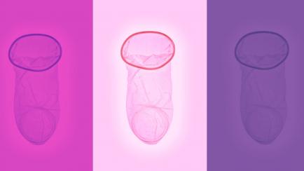 Preservativos femeninos en varios tonos.