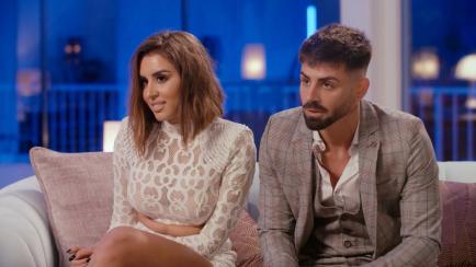 Marina e Isaac en 'La isla de las tentaciones seis meses después: el reencuentro'.
