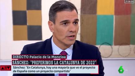 Pedro Sánchez durante su entrevista en 'Al Rojo Vivo'.