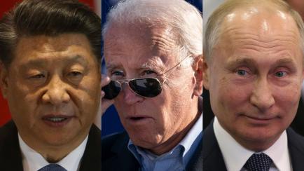 Xi Jinping, Joe Biden y Vladimir Putin.