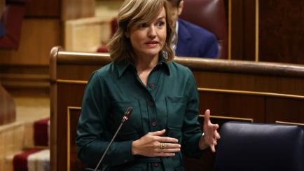 Pilar Alegría, en el Congreso de los Diputados.