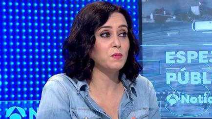 La presidenta madrileña, durante la entrevista en el programa de Antena 3