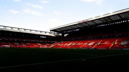 Anfield, campo del Liverpool. 