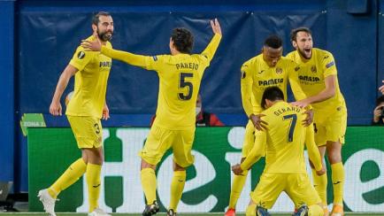 Expresiva celebración del Villarreal
