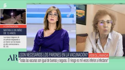 Ana Rosa entrevista a Margarita del Val en Telecinco.