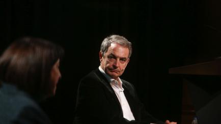 El expresidente José Luis Rodríguez Zapatero, durante una conferencia en Madrid