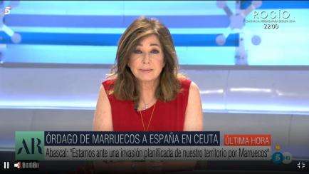 Ana Rosa Quintana, este miércoles en Telecinco.