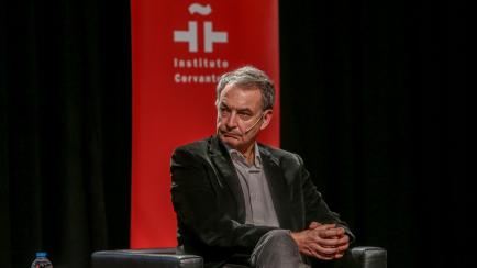 El expresidente del Gobierno de España, José Luis Rodríguez Zapatero, en un coloquio sobre Azaña