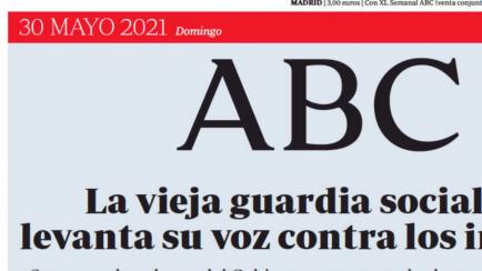 Portada del diario ABC del 30 de mayo.