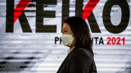 La candidata conservadora Keiko Fujimori.